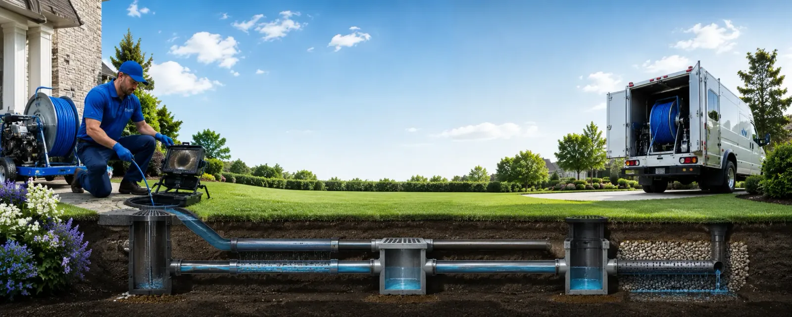 Outdoor drain cleaning information for Rockland, DE